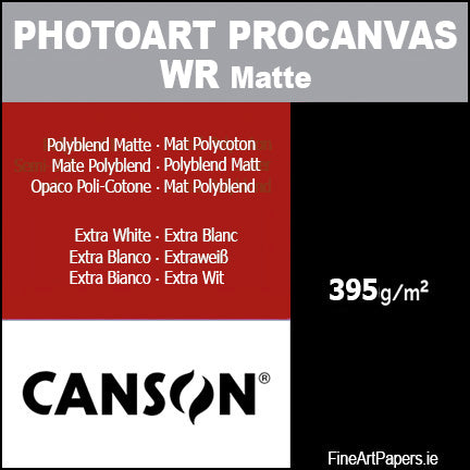 Canson PhotoArt Pro Matte Canvas 395gsm.